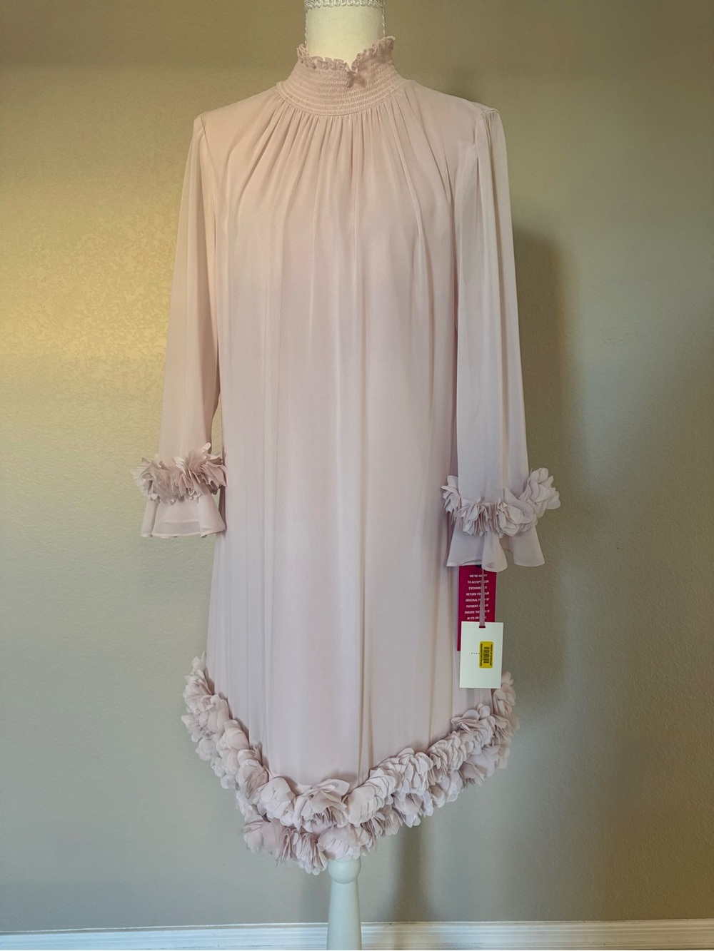 Alex Marie Blush Pink Ruffle-Trim Dress